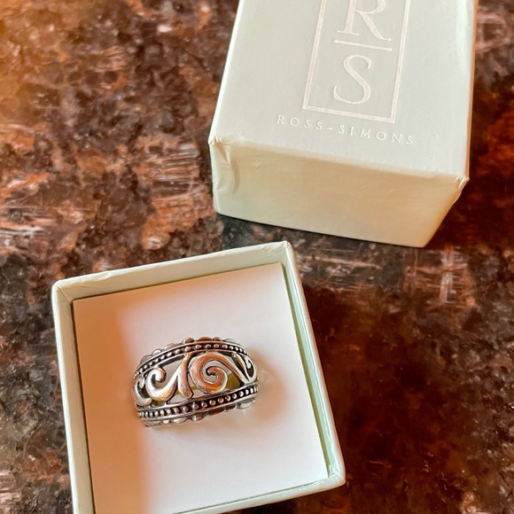 Ross Simons Sterling Silver Scroll Ring - Picture 1 of 5